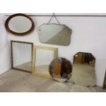 Four frameless mirrors and three others (7)