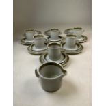 Arabia part coffee set with coffee pot. Made in Finland. Marked Arabia Finland 35