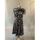 Vintage Laura Ashley strapless dress with matching scarf. Size 18