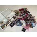 Large quantity of costume jewellery.