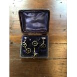 Edwardian boxed stud set in original box