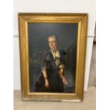 Scottish School. Oil on canvas. Three quarter length portrait of Ann Simpson Chalmers, daughter of