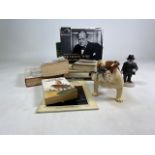 Winston Churchill ephemera to include a large Beswick Bashford British bull dog 965. Bull dog W:22cm