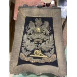 A Victorian Royal Artillery Officers full dress Sabretache, Black ground with edged in broken bias