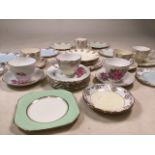 Royal Vale and Royal Ascot gilt rimmed china and others.