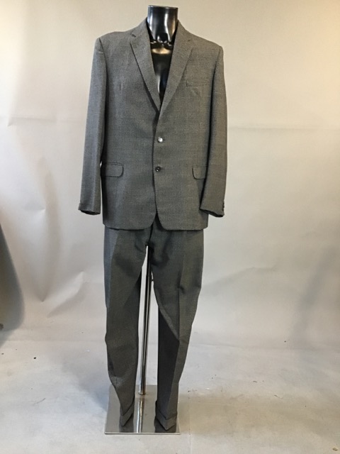 A two piece 1950s wool suit with 42 chest, 32 chest, 31 inside leg