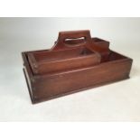 An Edwardian mahogany cutlery tray. W:43cm x D:28cm x H:25cm