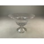 Large glass centrepiece fruit bowl. W:34cm x D:34cm x H:24cm