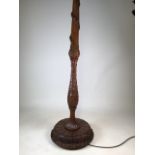 A Black Forrest style standard lamp, possible from Austria. Four sections. W:50cm x D:50cm x H: