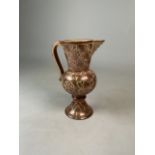 A William DeMorgan style lustre jug. Marked to base LP, H:26cm