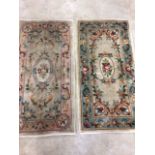 Two Chinese modern rugs. W:156cm x H:80cm