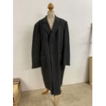 A mens pure wool long coat by Crombie in Aberdeen. Retailed by Selfridges, London. L:114cm. Chest