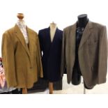 A Ralph Lauren blazer size 42 long and two vintage mens jackets. Tweed and cord jackets chest