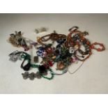 A collection of approximately forty pieces of costume jewellery