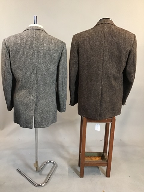 Pair of Harris tweed jackets. Dark brown jacket 44, grey jacket 44 - Image 2 of 7