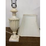 A Georgian-Regency urn converted into a lamp, contemporary base with shade