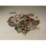 A collection of approximately fifty pieces of costume jewellery