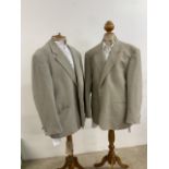 Two suit jackets by Gurteen together with two white shirts by Rocola and from the Paris House
