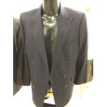 Pair of pinstriped suits, one by Holland and Sherry Saville Row 42 Austin Reed 38R
