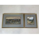 English School two framed watercolours signed JT Wilson. W:40cm x H:27cm W:24cm x H:27cm