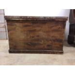 A large pine chest. W:95cm x D:64cm x H:63cm