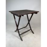 An early 20th century oak folding card table W:61cm x D:51cm x H:68cm10