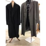 Heavy weight crombie cloth overcoat 46 together with a bespoke overcoat 50