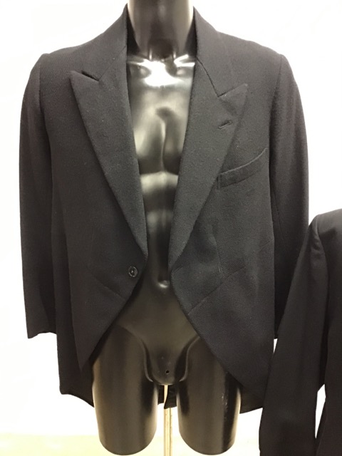 A 1960s men's black label Burton wool morning jacket together with a 1930s wool bespoke morning - Image 2 of 3
