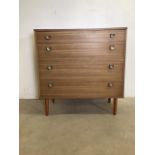 A mid century Avalon chest of drawers.W:82cm x D:43.5cm x H:84cm