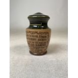 A 19th century Royal Doulton salt glaze stoneware money box for The Ragged School Union. Share a