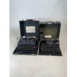 Two early 20th century type writer: Remington Model 5 and a Imperial Good Companion Model T.