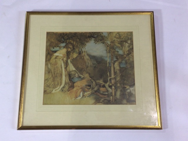 Framed William Russell Flint print.