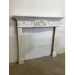 A white painted Georgian style fire surround. W:140cm x D:17cm x H:127cm