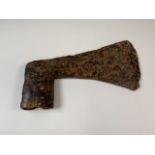 A medieval iron axe head. Metal detectorists find near Glastonbury .W:29cm