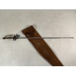 A 19th century style officers dress sword. Unmarked steel blade with copper grip . H:64cm