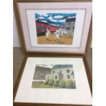 David Bethel (1923-2006) Two hand signed linocuts, Morris dancers 2 and Ingarsby hall