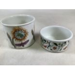 Two 1970s Portmerion ceramic planters. Largest 16cm(h)