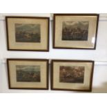 Four colour lithographs mid night steeple chase. H. Allen