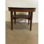 A mid century G Plan style circular table with painted top. W:60cm x D:60cm x H:46cm