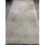 Heavy shag pile large cream carpet.W:285cm x H:530cm