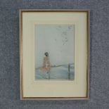 William Russell Flint. R.A., P.R.W.S.(Scottish1880-1969) Framed watercolour. Phillida The Girl in