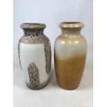 Two West German Scheurich art pottery vases.W:19cm x D:19cm x H:38cm