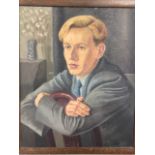 KINGSLEY HEART, oil on canvas portrait. Initiated KAS 1941. W:50cm x H:60cm