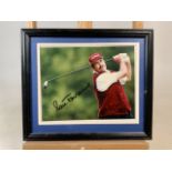 A signed photograph of golfer Sam Torrance. W:34cm x H:29cm