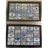 Players aviation cigarette cards, aircraft of the RAF. W:45cm x H:28cm