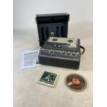 A Windsor Vanguard tape recorder with instructions and a Ken Dodd mono tape.