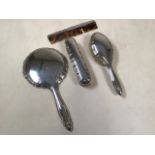 A German Silver dressing table set marked 835 HB.