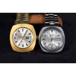 A Gentlemans Ingersol 17 jewel vintage automatic wristwatch together with a steel cased Seiko