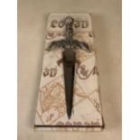 A replica Conan the Barbarian dagger with certificate of authenticity. Engraved serial no. A-1346.
