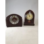 Two eight day mantle clocks. (A/F)